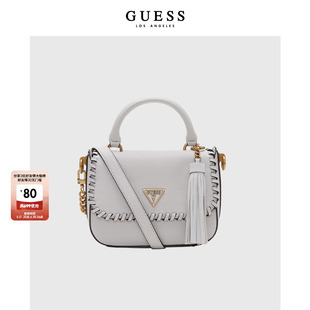 GUESS 女士纯色金属倒三角LOGO温柔单肩手提包-HB866020