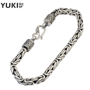 YUKI men classic 925 silver bracelet jewelry men Chao cool bracelet silver bracelet new style Thai silver vintage