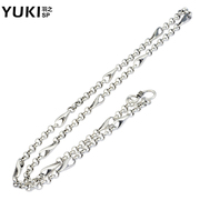 YUKI silver jewelry 925 Silver retro men''s silver chains-Thai silver necklace chain of clavicle bone Pearl ring chain