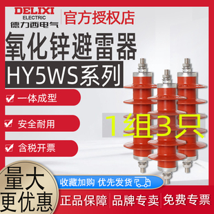 德力西10KV户外高压氧化锌防雷器配电型HY5WS-17/45/50成套用避雷