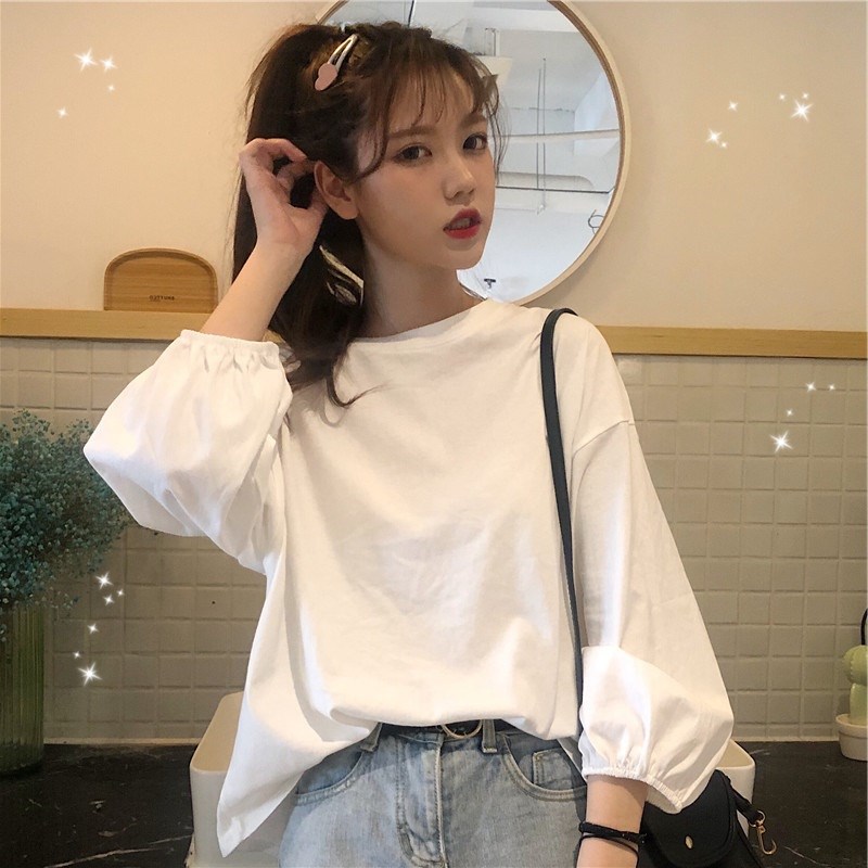 春秋季2020年新款早秋韩版宽松外穿灯笼袖上衣服长袖T恤女装学生|msdalam kategori Butik wanita / wanita, baju-T - dari Buy2taobao.com untuk memberikan perkhidmatan ejen Taobao profesional membeli