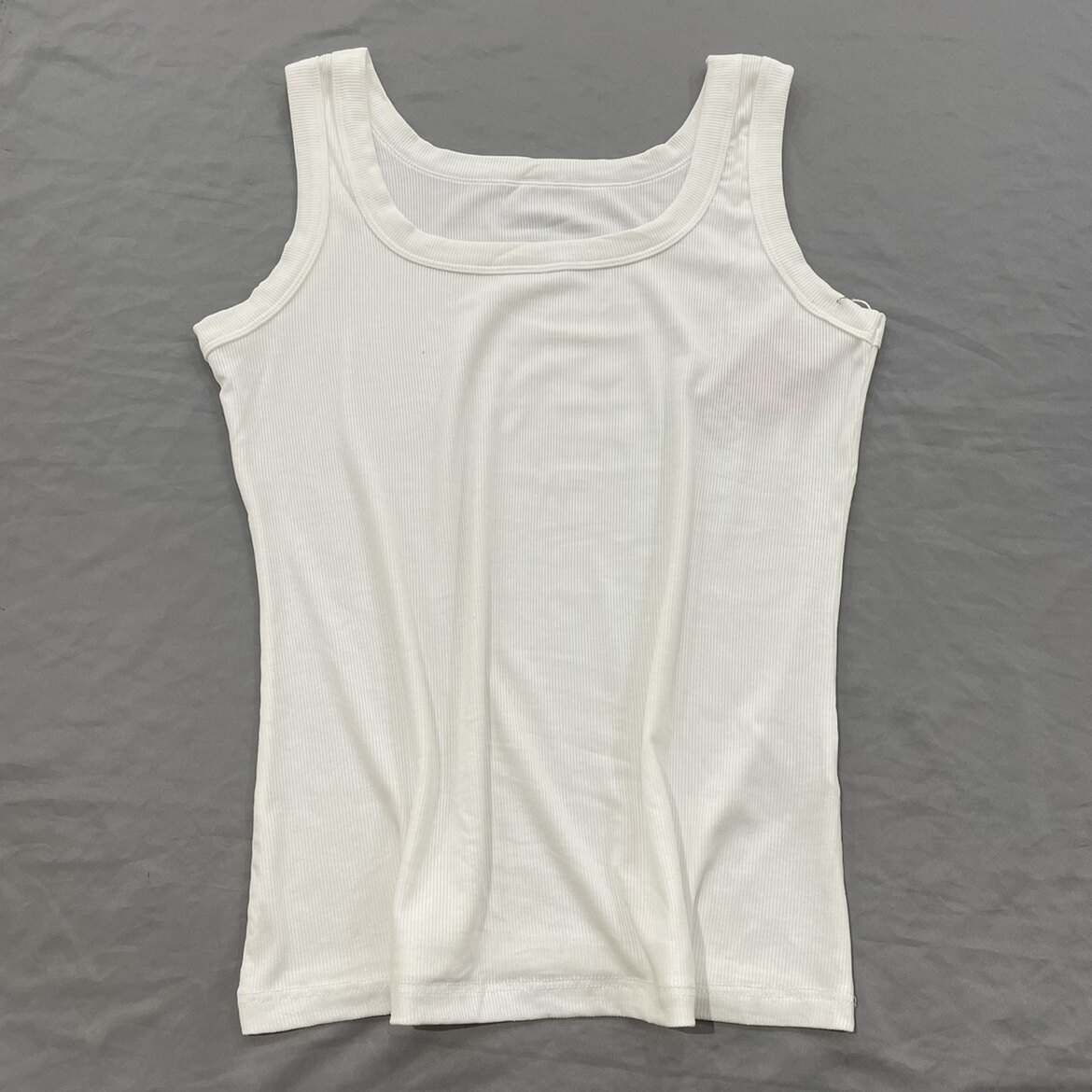 古妃15068针织吊带螺纹棉背心女内搭打底长款外穿方领西装内搭款