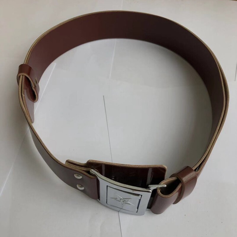 库存78式腰带65式武装带士兵干部革制87式武装外腰带红色