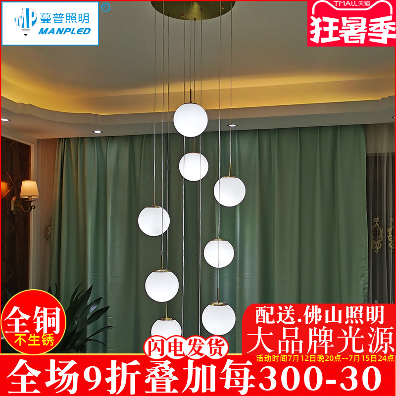 Duplex Stairwell a chandelier All copper Northern Europe Light extravagance Simplicity modern Flats rotate loft Hollow a living room a chandelierin the Decoration main material , Lamps , 吊灯(新增), LOFT/复式住宅/楼梯吊灯 category - from Buy2taobao.com to provide professional Taobao agent buy service