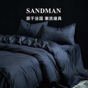 Sandman轻奢贡缎长绒棉四件套全棉纯棉四季被套床单床笠床上用品