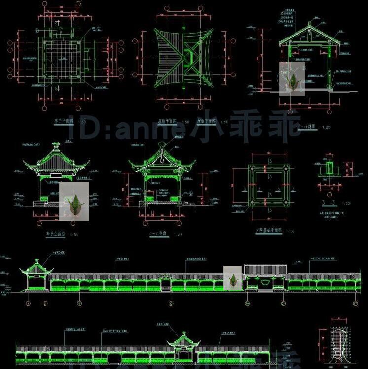 中式景觀古建筑古典園林嶺南風(fēng)情 亭廊長廊水榭涼亭游廊CAD施工圖 中式景觀古建筑古典園林嶺南風(fēng)情 亭廊長廊水榭涼亭游廊CAD施工圖
