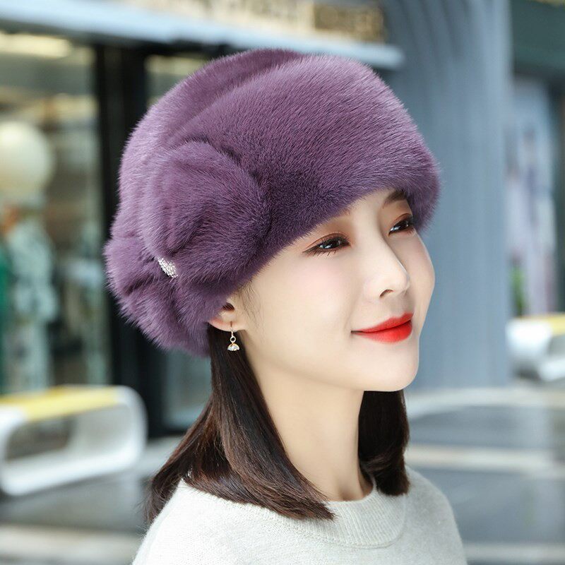 00淘宝新品优惠券10元冬天保暖女士水貂毛编织帽子狐狸毛公主帽蒙古帽