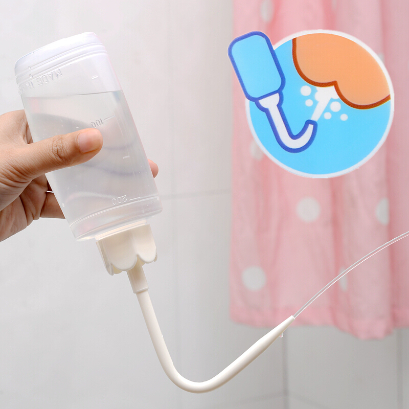 日本进口婴儿宝宝屁股冲洗瓶便后屁屁清洁器女性私处冲洗器清洗瓶