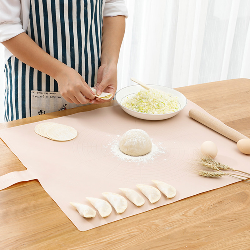 家用大号硅胶垫食品级揉面垫加厚不易沾案板擀面垫和面垫赠擀面杖