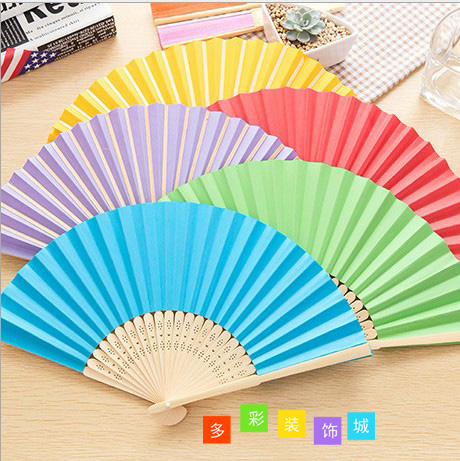 彩纸扇子创意diy 幼儿园手工绘扇面工艺品走廊挂吊饰环境布置装饰