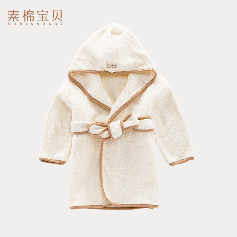 Plain cotton baby baby Bathrobe pure cotton Toweling Bath towel Cap cloak baby bathrobe Newborn children robein the Children/Baby/Family fitted , Children tracksuit , Bathrobes category - from Buy2taobao.com to provide professional Taobao agent buy service