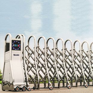 云南昆明不锈钢电动伸缩门自动遥控别墅庭院工厂收缩门伸缩门大门