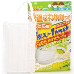 日本白元儿童防病毒口罩 防花粉 防灰尘 防病菌病毒 7个装