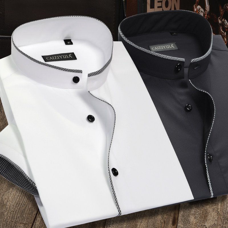 短袖白衬衫男夏纯棉