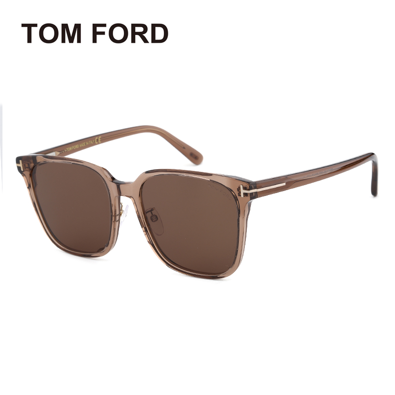 TomFord 汤姆福特墨镜时尚透明板材方框男大脸黑色太阳眼镜TF891K