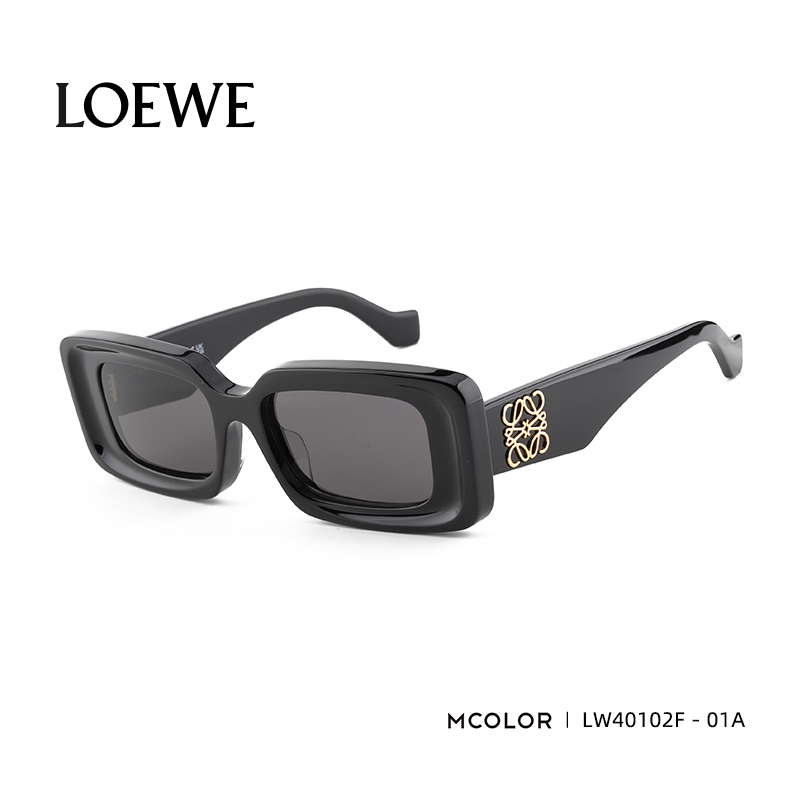 LOEWE罗意威墨镜女士时尚优雅复古窄框太阳眼镜男防晒LW40102F
