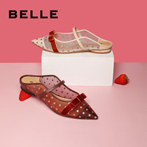 百丽莓莓仙女鞋2020春夏商场新款玛丽珍平底穆勒凉网鞋BSWB9AH0聚