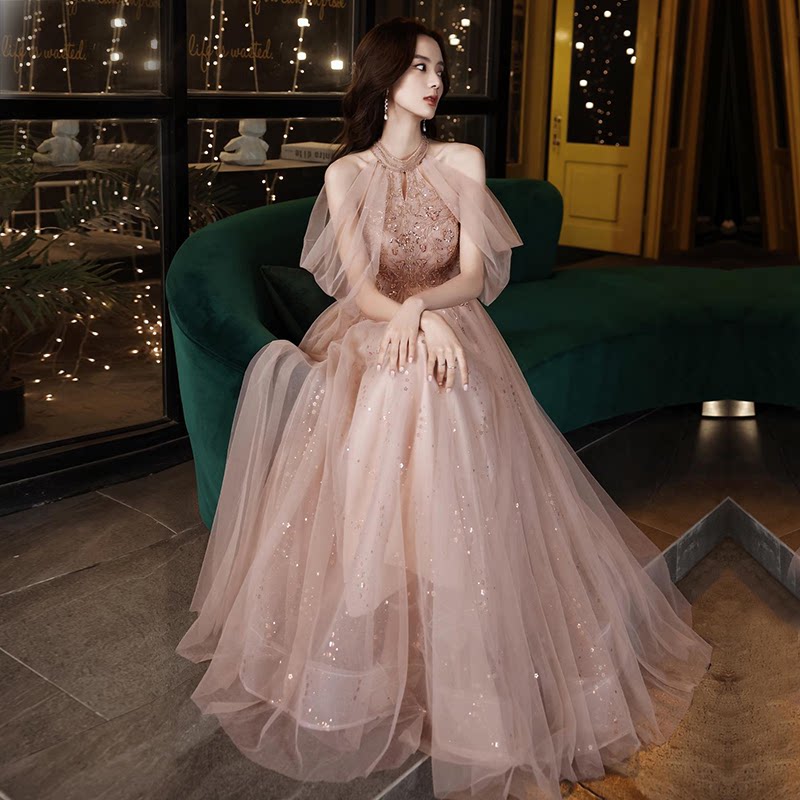 高端法式高级感2022新款宴会晚礼服