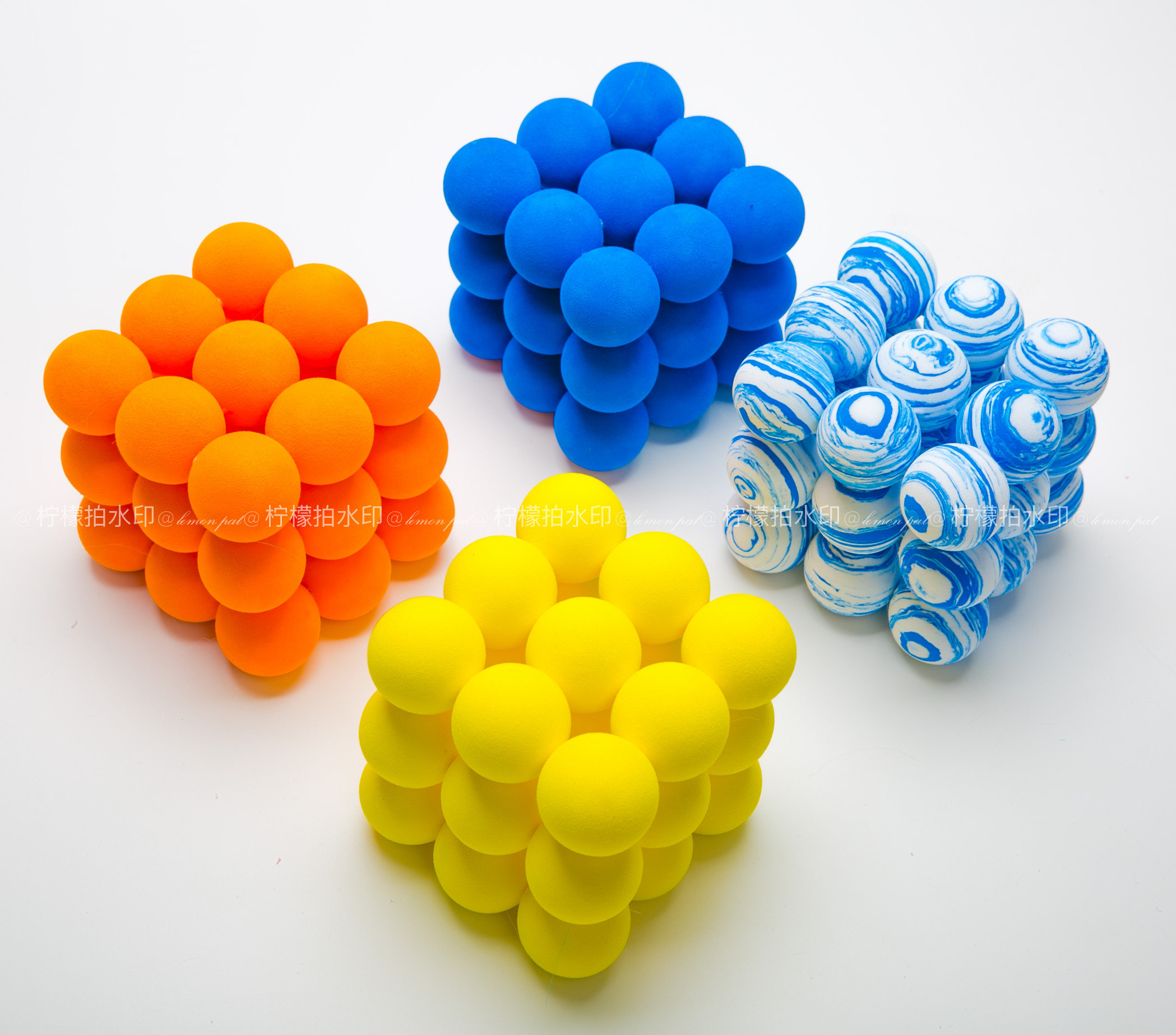 克莱因蓝 立体小圆球摆件家居装饰画网红几何拍照道具小红书同款