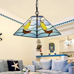 地中海蓝色吊灯欧式创意个性餐厅吊灯卧室书房吊灯入户花园吊灯