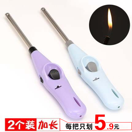 2个装点火枪电子点火器煤气灶天然燃气厨房加脉冲长嘴打火机明火