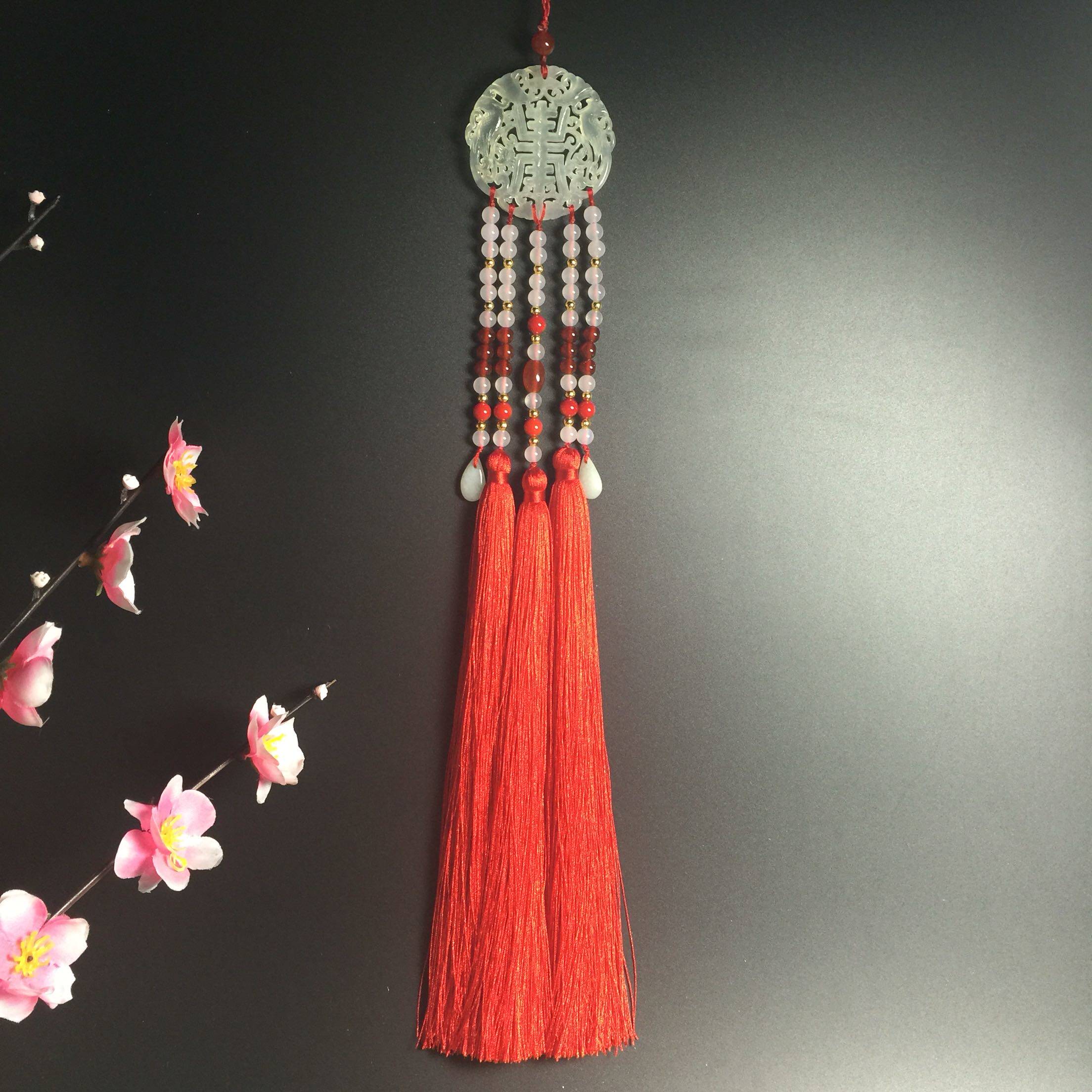 汉服龙凤褂腰佩挂件配饰 中式婚礼玉佩古代定情信物 新娘腰佩