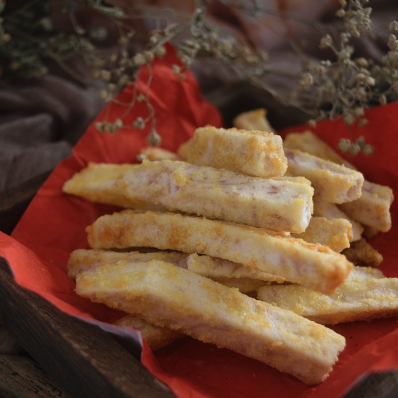 老肥匠蟹黄味芋头条香葱味150克一口爱上的嘎嘣脆零食非油炸酥脆