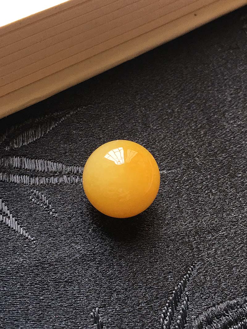 已结缘欣赏冰种黄翡珠子配珠132mma货冰黄明黄色玉珠手串珠