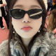 复古猫眼墨镜女高级感Jennie窄框眼镜2023新款潮防紫外线gm太阳镜