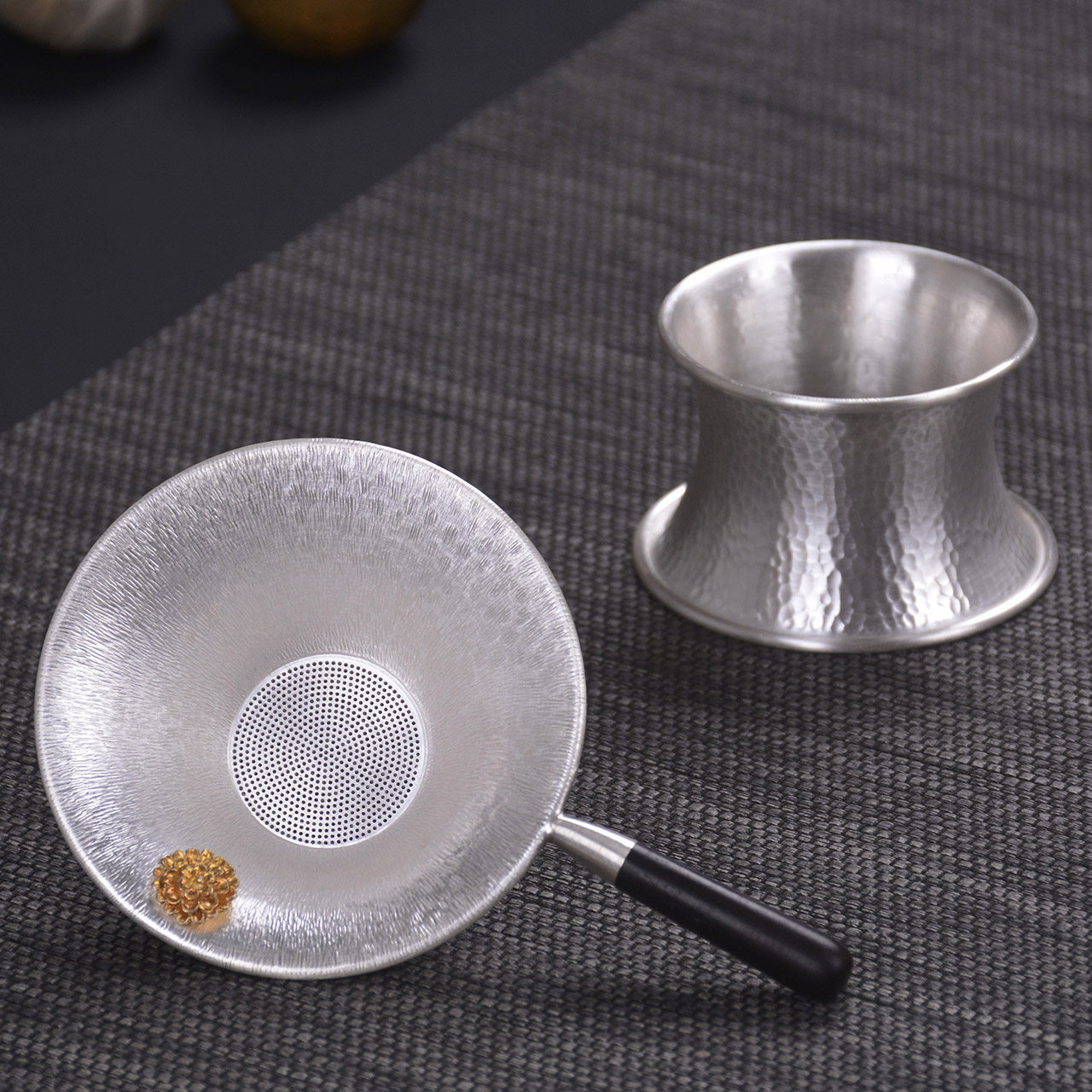 好茗天家居专营店的优惠券大全—银茶漏纯银手工999银茶滤足银创意滤