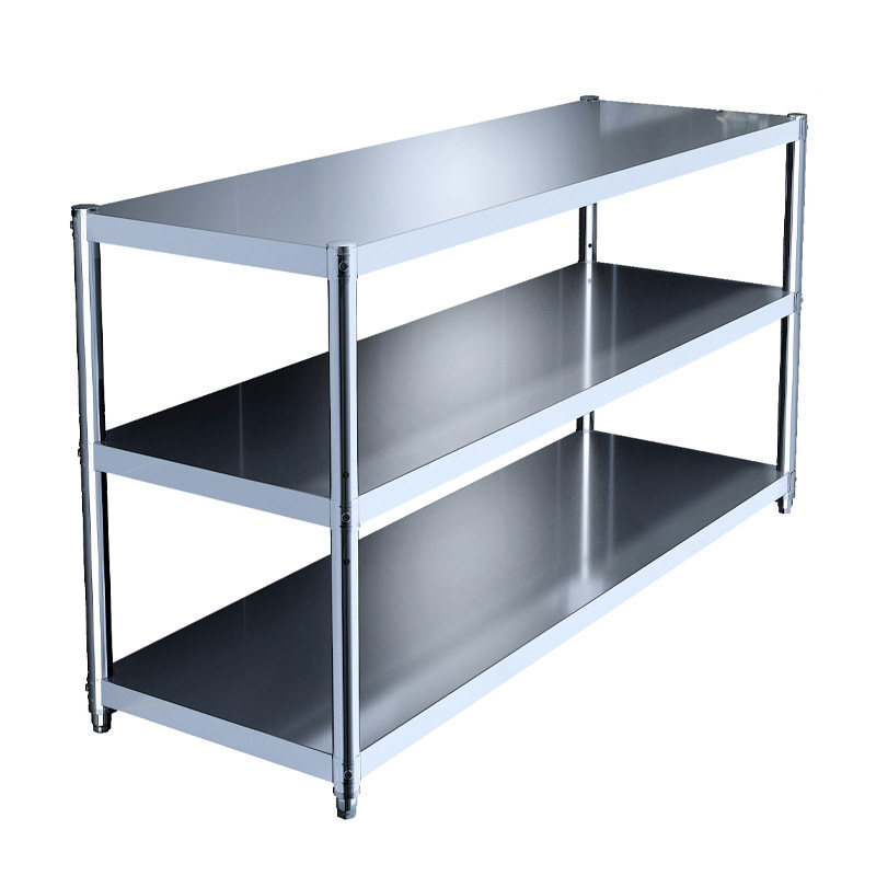 不锈钢架厨房置物柜厨具收纳柜层架蔬菜架柜子储物柜三层收纳架