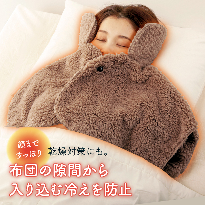 日本保暖脖套加绒护肩耳朵坎肩护颈睡