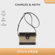 【618同价】CHARLES＆KEITH复古CK2-80701182单肩斜挎时尚盒子包
