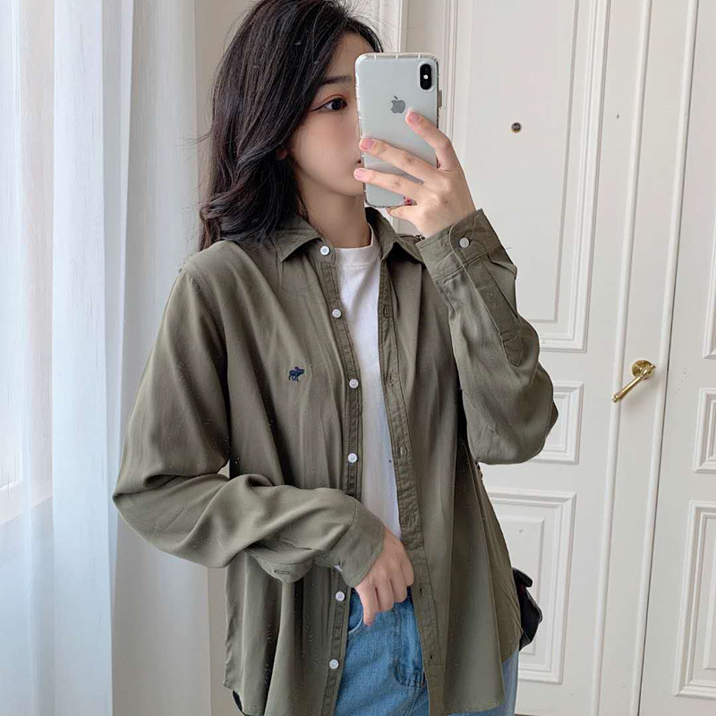 U.S.A Abercrombie& Fitch20 new pattern af Fawn Long sleeve shirt Solid Easy soft shirtin the Women's clothing/Boutique , Shirt category - from Buy2taobao.com to provide professional Taobao agent buy service