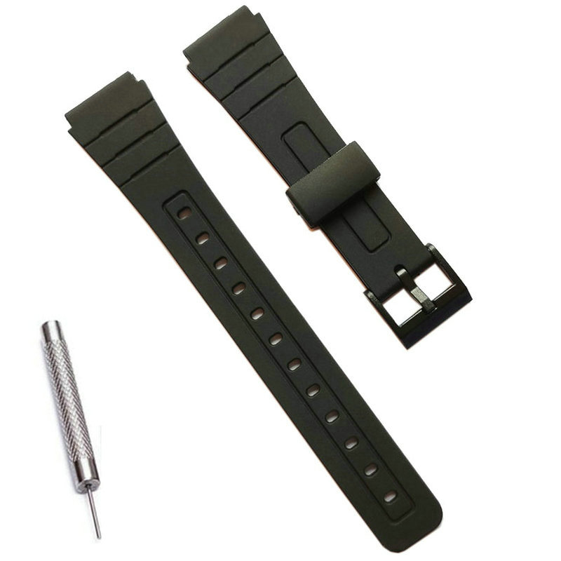代用卡西欧电子表带小方块手表带18mm树脂F84/F91/F91W/F94/F105