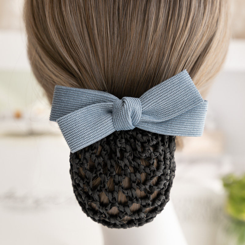 头花女职业护士发网兜空姐医院酒店工作顶夹盘发饰品盘头发网发夹