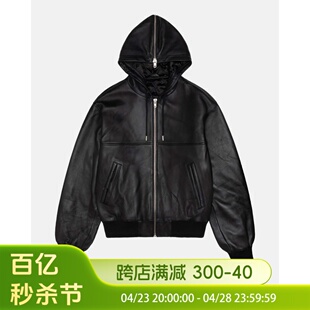 Stussy SS LINK LEATHER BOMBER 连帽夹克上衣外套