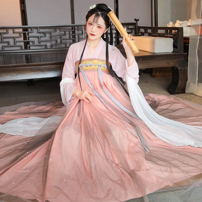 岸约汉服女中国风齐胸襦裙仙气飘逸古风汉元素女日常学生超仙古装
