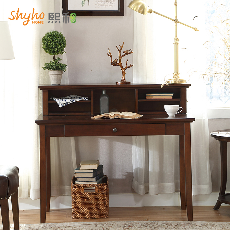 Retro American style Simplicity All solid wood desk bookshelf combination Cherry desk household Study desk Deskin the Residential furniture , Cabinet , Siamese desk cabinet category - from Buy2taobao.com to provide professional Taobao agent buy service