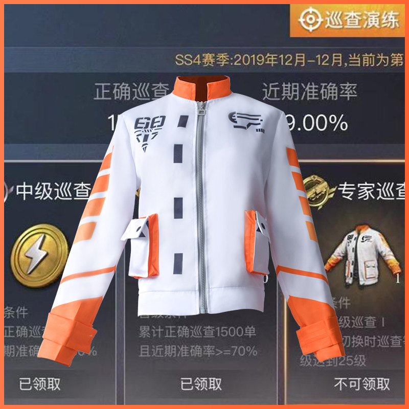 和平精英 吃鸡同款 巡查员衣服 游戏上衣套装 cosplay服装现货