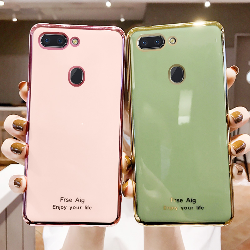 oppor15标准版手机壳电镀简约男女款硅胶软opp0r15全包防摔r十五