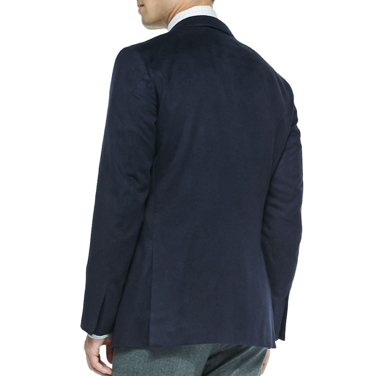 * basted sleeves. * flap pockets. * double vent. * ma