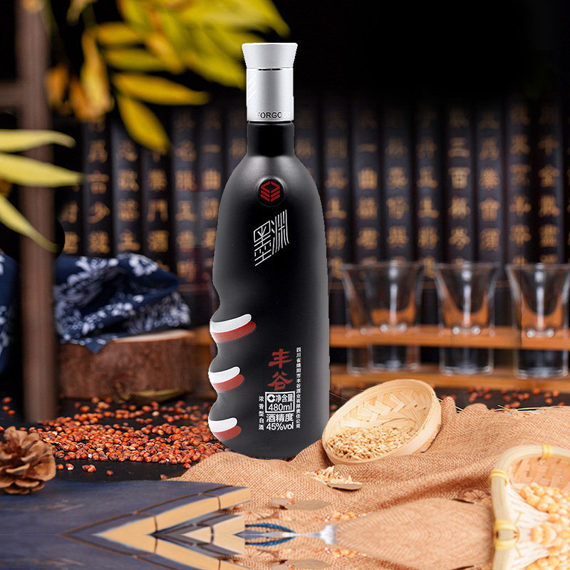 丰谷墨渊 浓香型白酒纯粮酒 45度480ml单瓶 裸瓶装