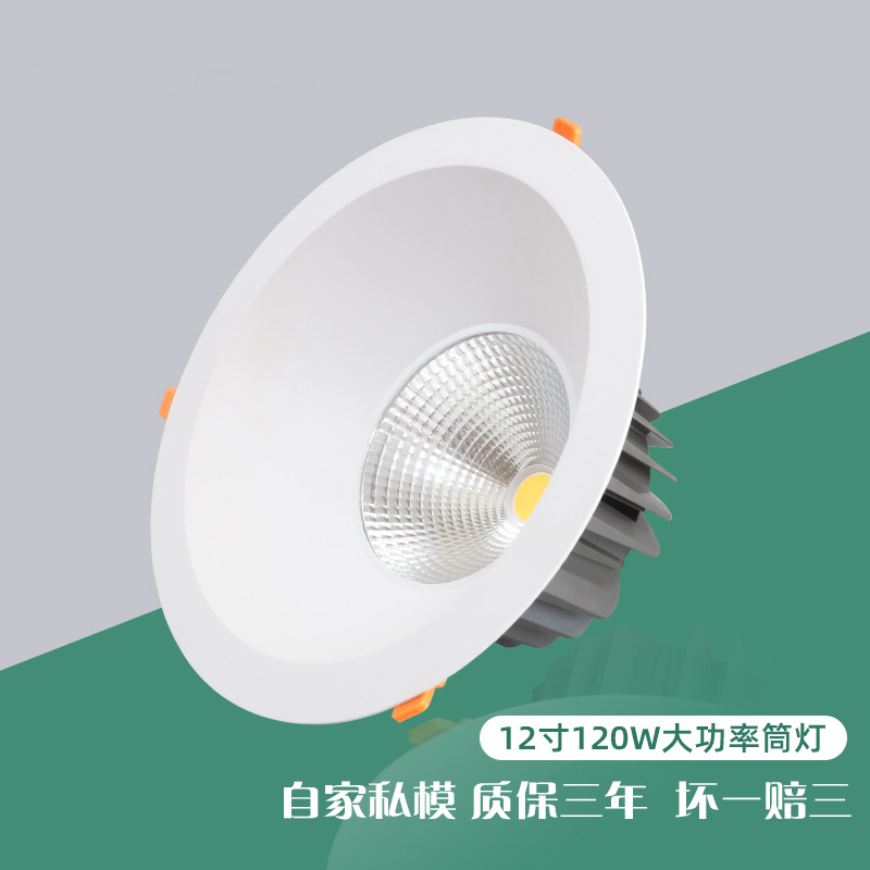 12寸嵌入式筒灯 开孔300mm60w80w100w120w筒灯 高铁候车厅高顶灯