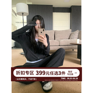 酒一自制 | 又a又飒套装冬装2023新款女装秋冬韩剧穿搭慵懒两件套