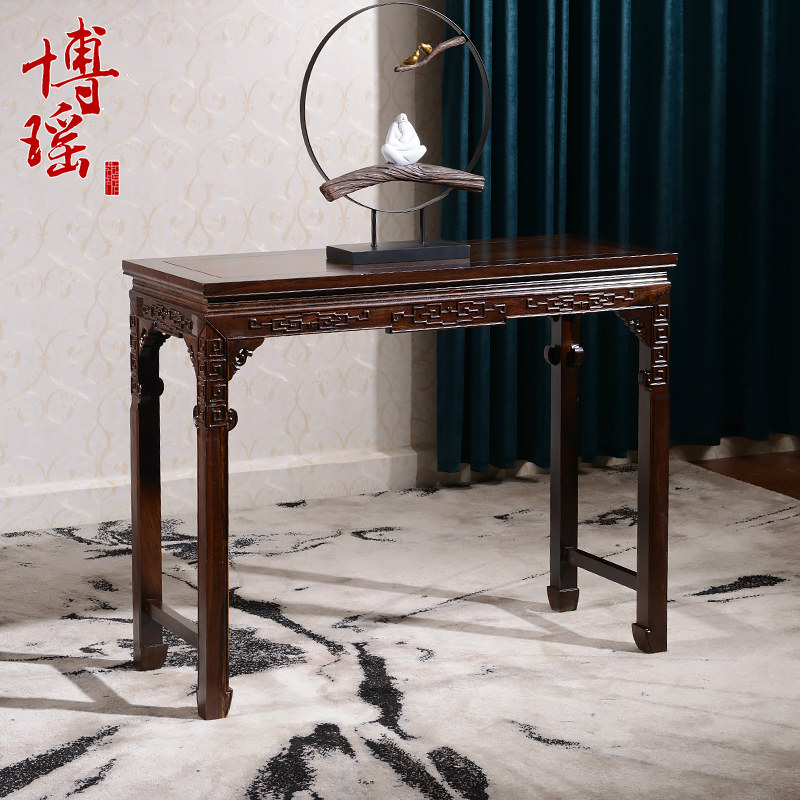 博瑶红木黑檀木条案条几案几案桌条桌实木桌供桌神台佛桌贡桌仿古