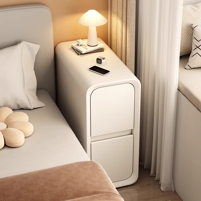 床头柜超窄现代简约卧室夹缝实木窄柜迷你小型床边置物架简易轻奢