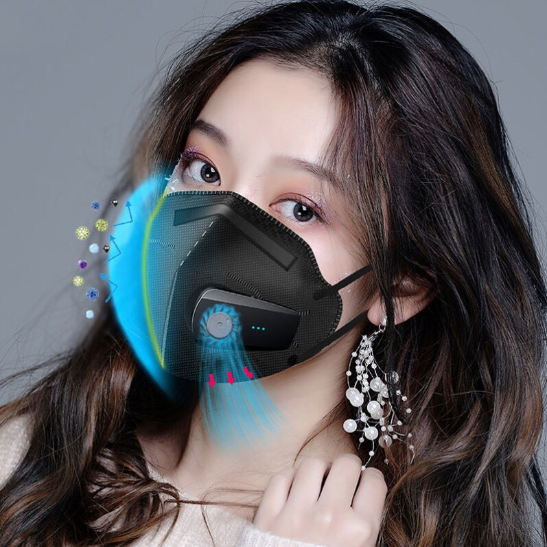防二手烟神器透气电动新风口罩防雾办公室宿舍带风扇过滤烟味异味