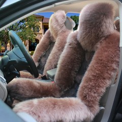 汽车坐垫冬季纯羊毛坐垫新款狼皮坐垫大众迈腾朗逸帕萨特现代IX35