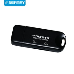 硕力泰seatay TU3504 迷你USB3.0 二合一tf卡SD卡读卡器多功能